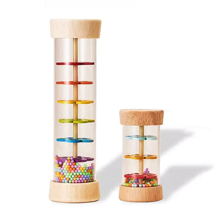 Montessori Wooden Rainmaker Sensory Toy for Babies and Toddlers – Kidlova Music Shaker for Early Learning and Fun
