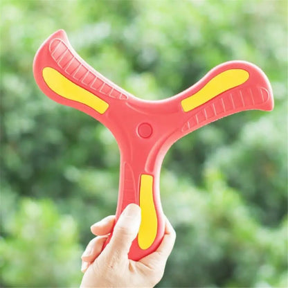 Soft Three-Leaf Boomerang – Safe Outdoor Flying Disc Toy for Kids and Families