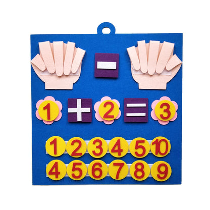 Montessori Felt Finger Numbers Learning Toy for Toddlers – Early Math & Counting Game by Kidlova