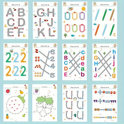 Montessori Tracing Workbook for Toddlers – Reusable Writing & Drawing Practice Book