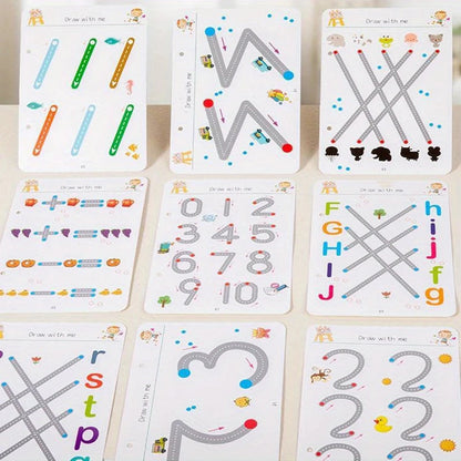 Montessori Tracing Workbook for Toddlers – Reusable Writing & Drawing Practice Book