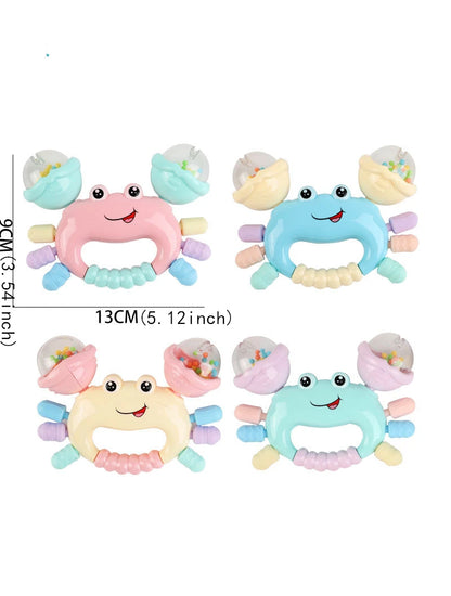 Montessori Crab Rattle Toy for Babies Sensory Teether & Early Development Play (0–36 Months)