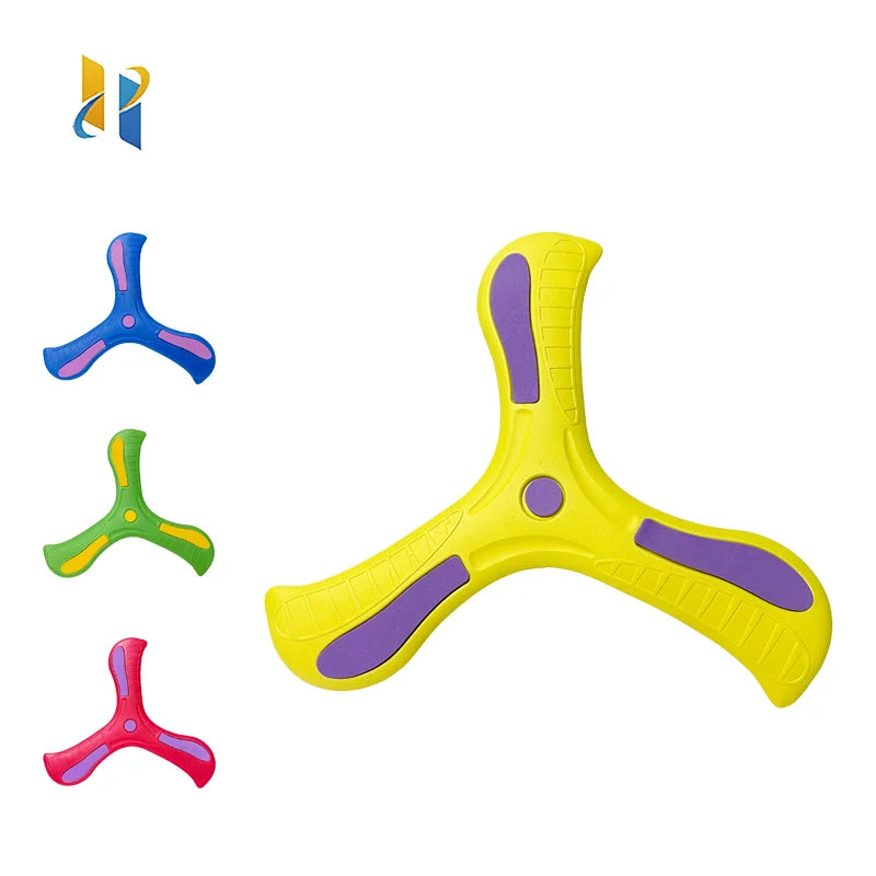 Soft Three-Leaf Boomerang – Safe Outdoor Flying Disc Toy for Kids and Families