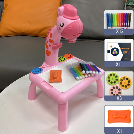 Montessori Projector Drawing Table Toy – Educational Painting & Learning Set for Children