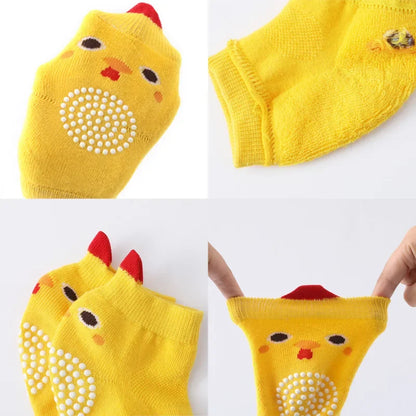 Cotton Baby Knee Pads – Anti-Slip Crawling & Walking Protection for 0–3 Years
