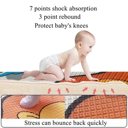 Large Foldable Baby Play Mat for Safe Montessori Sensory Learning & Crawling