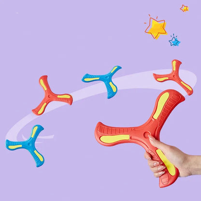 Soft Three-Leaf Boomerang – Safe Outdoor Flying Disc Toy for Kids and Families