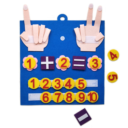 Montessori Felt Finger Numbers Learning Toy for Toddlers – Early Math & Counting Game by Kidlova