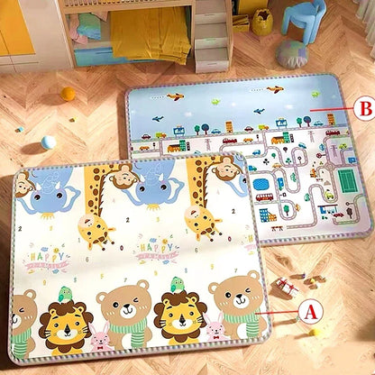Large Foldable Baby Play Mat for Safe Montessori Sensory Learning & Crawling