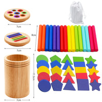 Wooden Montessori Colour Sorting & Balance Toy for Kids – Fine Motor Skills & Early Maths Learning