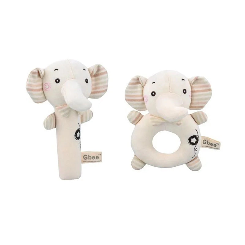 Organic Cotton Baby Hand Rattle – Montessori Sensory Toy for Infants
