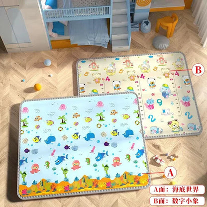 Large Foldable Baby Play Mat for Safe Montessori Sensory Learning & Crawling