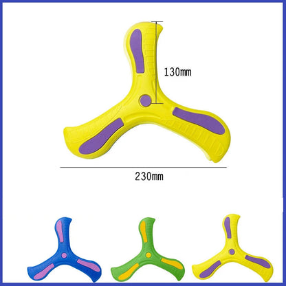 Soft Three-Leaf Boomerang – Safe Outdoor Flying Disc Toy for Kids and Families