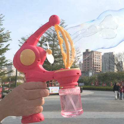 Electric Bubble Machine Gun – Automatic Soap Blower Toy for Kids Outdoor Party Fun