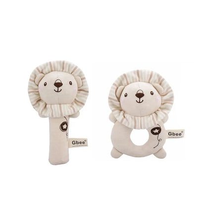 Organic Cotton Baby Hand Rattle – Montessori Sensory Toy for Infants