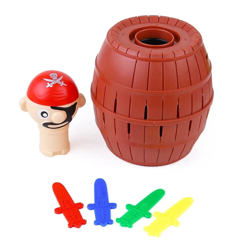 Joyfulbabygoods Jumping Pirate With Swords Jumping Pirate Barrel Game - Suspenseful Kids’ Toy with Swords