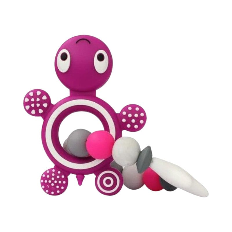 Joyfulbabygoods Magic turtle Pink Silicone Turtle Teething Toy – BPA-Free, Textured & Easy to Hold