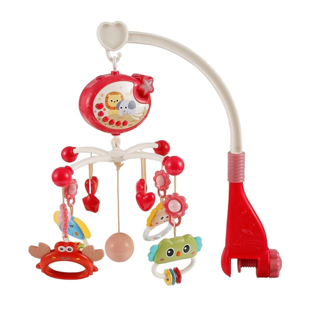 Joyfulbabygoods Mobile musical Red Baby Crib Mobile with 150 Songs, Projector, Night Light, Red