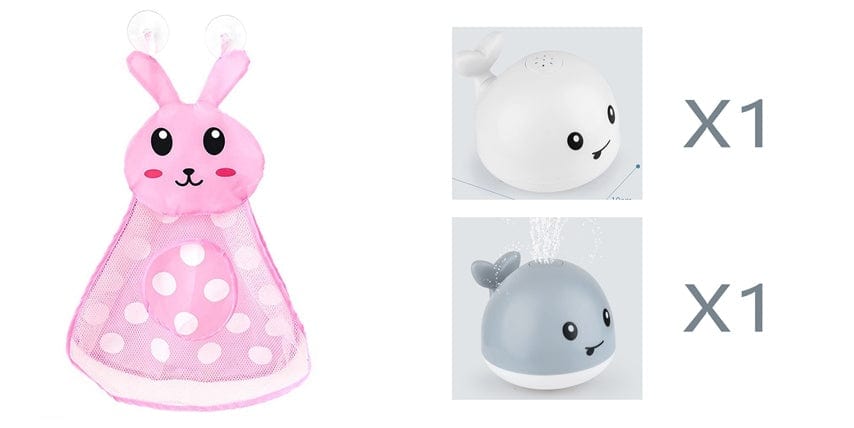 Kidlova 4-Player Dice Game 10set New Baby Bathroom Bath Electric Induction Whale Spray Small Toy