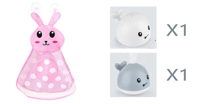 Kidlova 4-Player Dice Game 10set New Baby Bathroom Bath Electric Induction Whale Spray Small Toy
