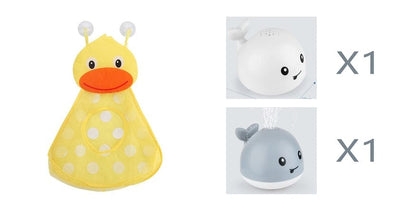 Kidlova 4-Player Dice Game 12set New Baby Bathroom Bath Electric Induction Whale Spray Small Toy