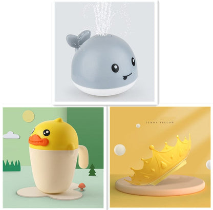 Kidlova 4-Player Dice Game 13set New Baby Bathroom Bath Electric Induction Whale Spray Small Toy