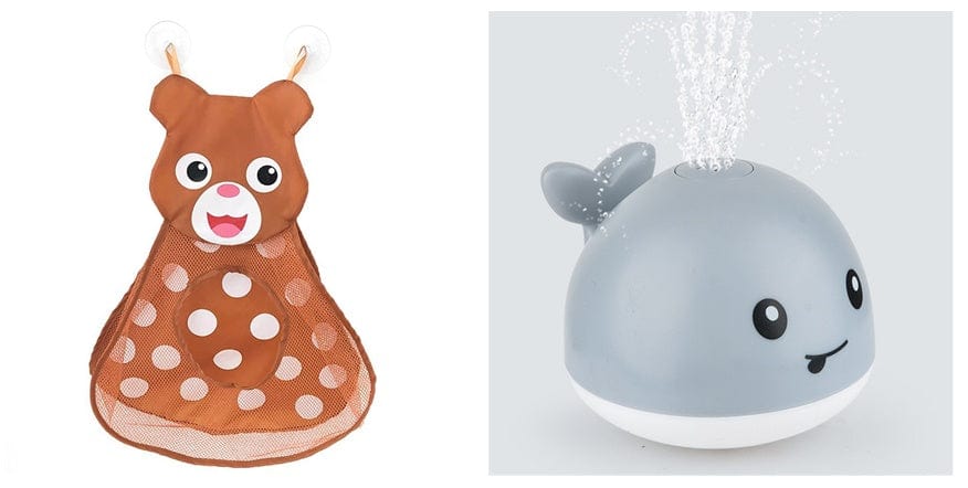 Kidlova 4-Player Dice Game 1set New Baby Bathroom Bath Electric Induction Whale Spray Small Toy