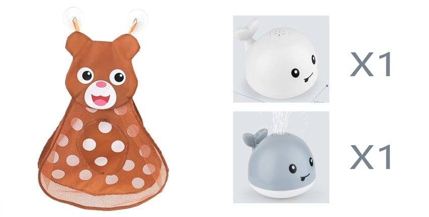 Kidlova 4-Player Dice Game 9set New Baby Bathroom Bath Electric Induction Whale Spray Small Toy
