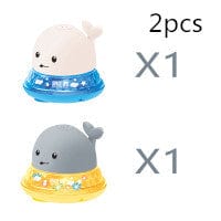 Kidlova 4-Player Dice Game SetB2pcs New Baby Bathroom Bath Electric Induction Whale Spray Small Toy