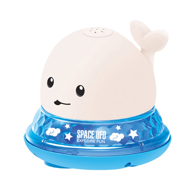 Kidlova 4-Player Dice Game White blue New Baby Bathroom Bath Electric Induction Whale Spray Small Toy