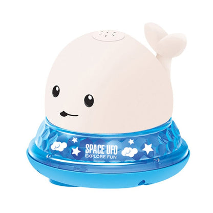 Kidlova 4-Player Dice Game White blue New Baby Bathroom Bath Electric Induction Whale Spray Small Toy