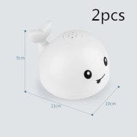 Kidlova 4-Player Dice Game White2pcs New Baby Bathroom Bath Electric Induction Whale Spray Small Toy