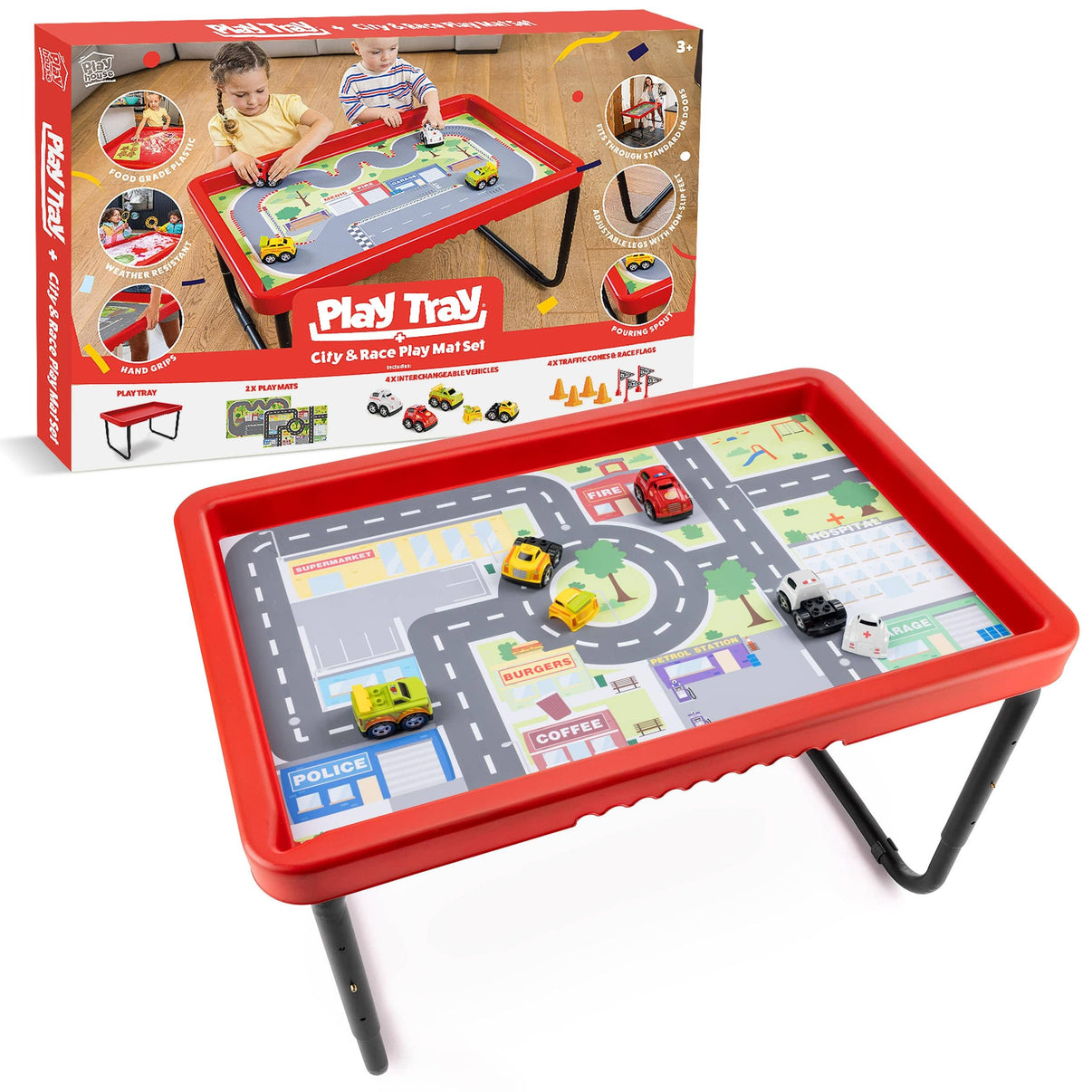 Adjustable Sensory Play Table Set Adjustable Kids PlayTray Table