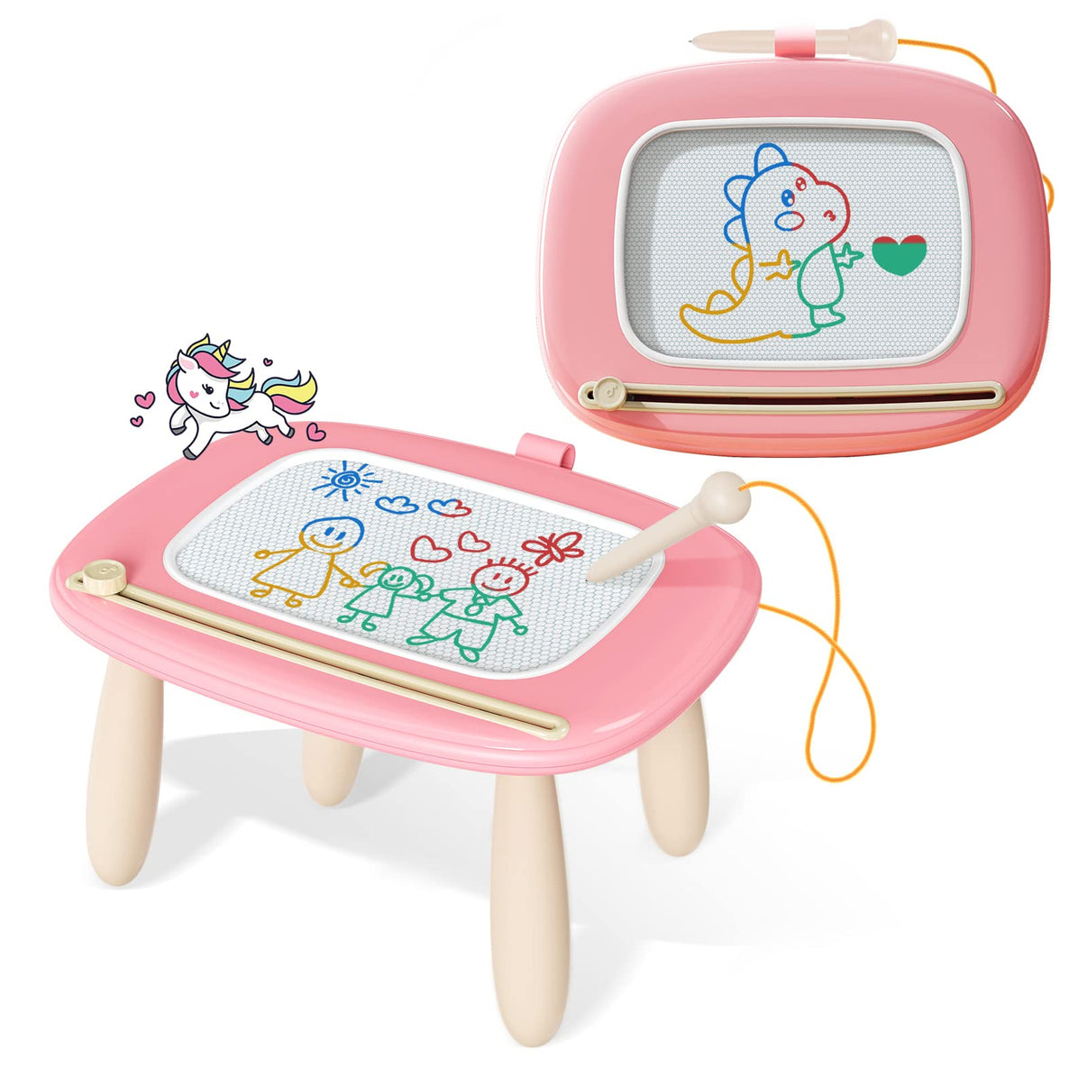 Montessori Magnetic Drawing Board with Removable Legs – For Toddlers Aged 1–3 Magnetic Drawing Pad