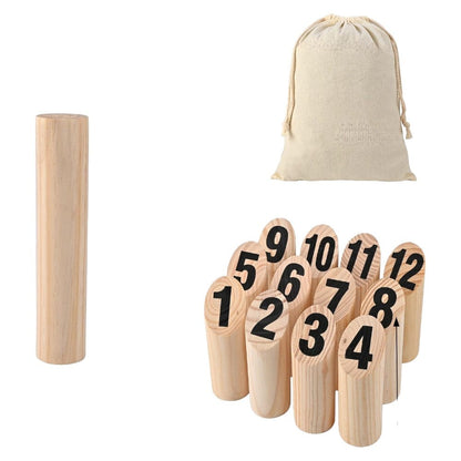 Joyfulbabygoods outdoor games S Wooden Numbered Kubb Set with Carry Bag for Outdoor Play