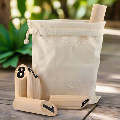 Joyfulbabygoods outdoor games S Wooden Numbered Kubb Set with Carry Bag for Outdoor Play