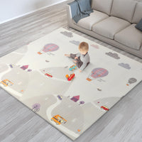 Foldable Reversible Waterproof Baby Play and Picnic Mat with Carry Bag Reversible Mat