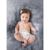 Luxury Faux Fur Baby Blanket - grey Blankets